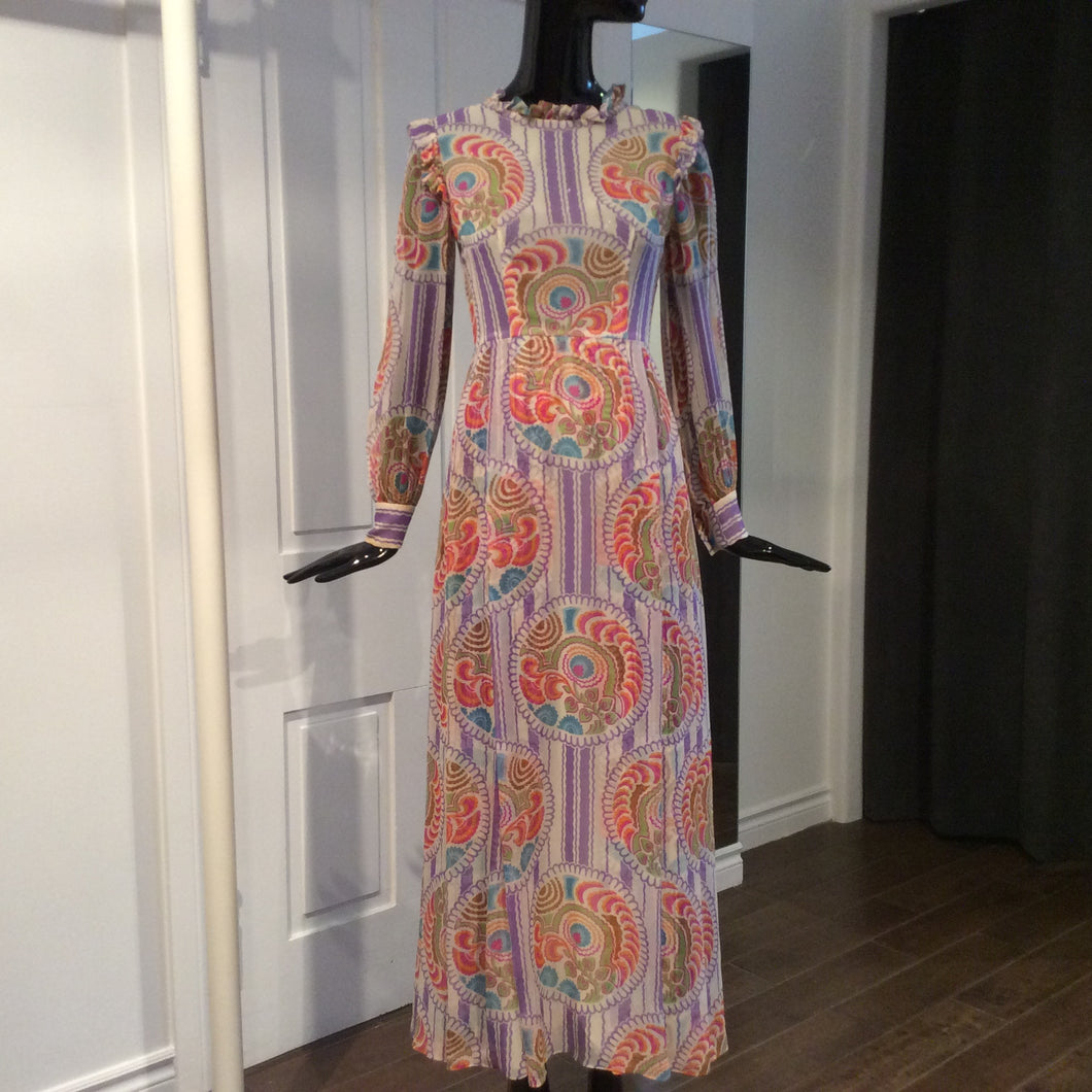 LAVIN Vintage Silk Maxi Dress