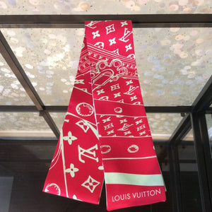vuitton red scarf