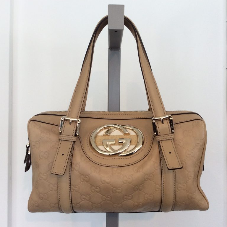 GUCCI Leather Top Handle Bag